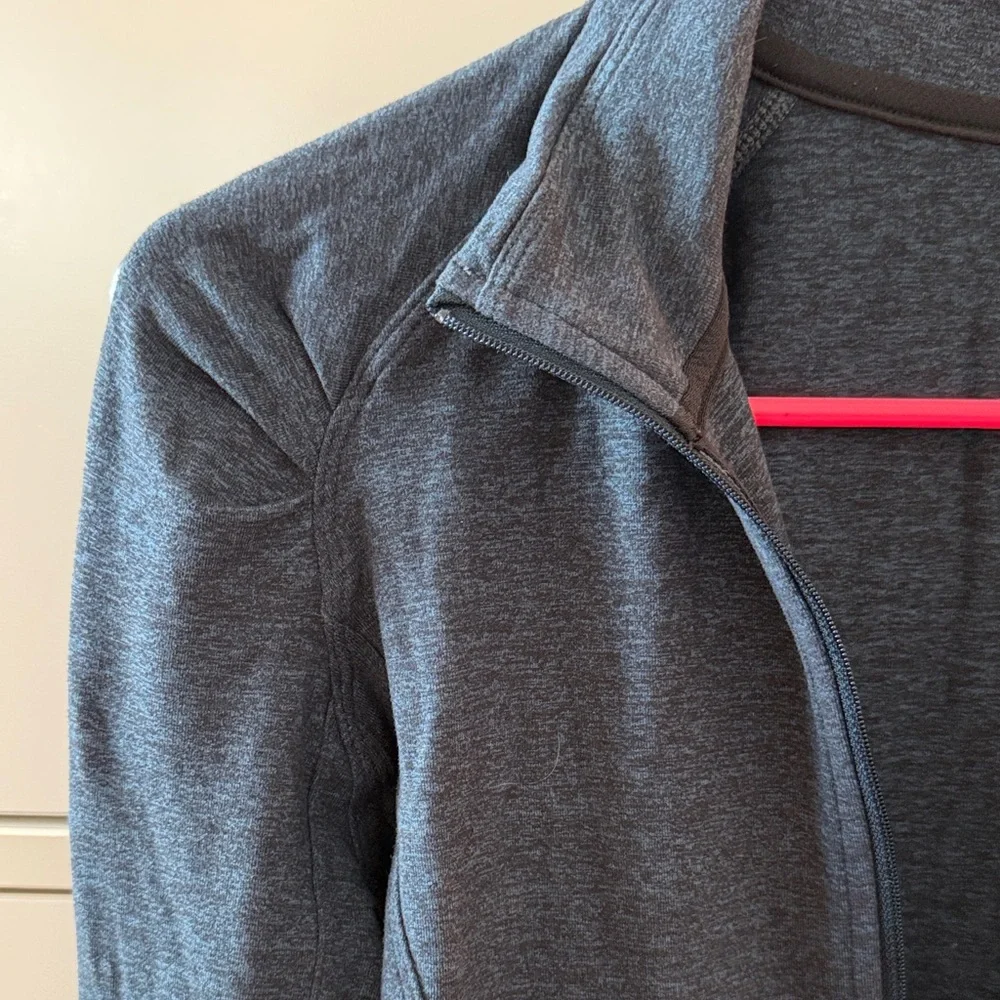 lululemon athletica Heathered Blue/Black Half-Zip Pullover